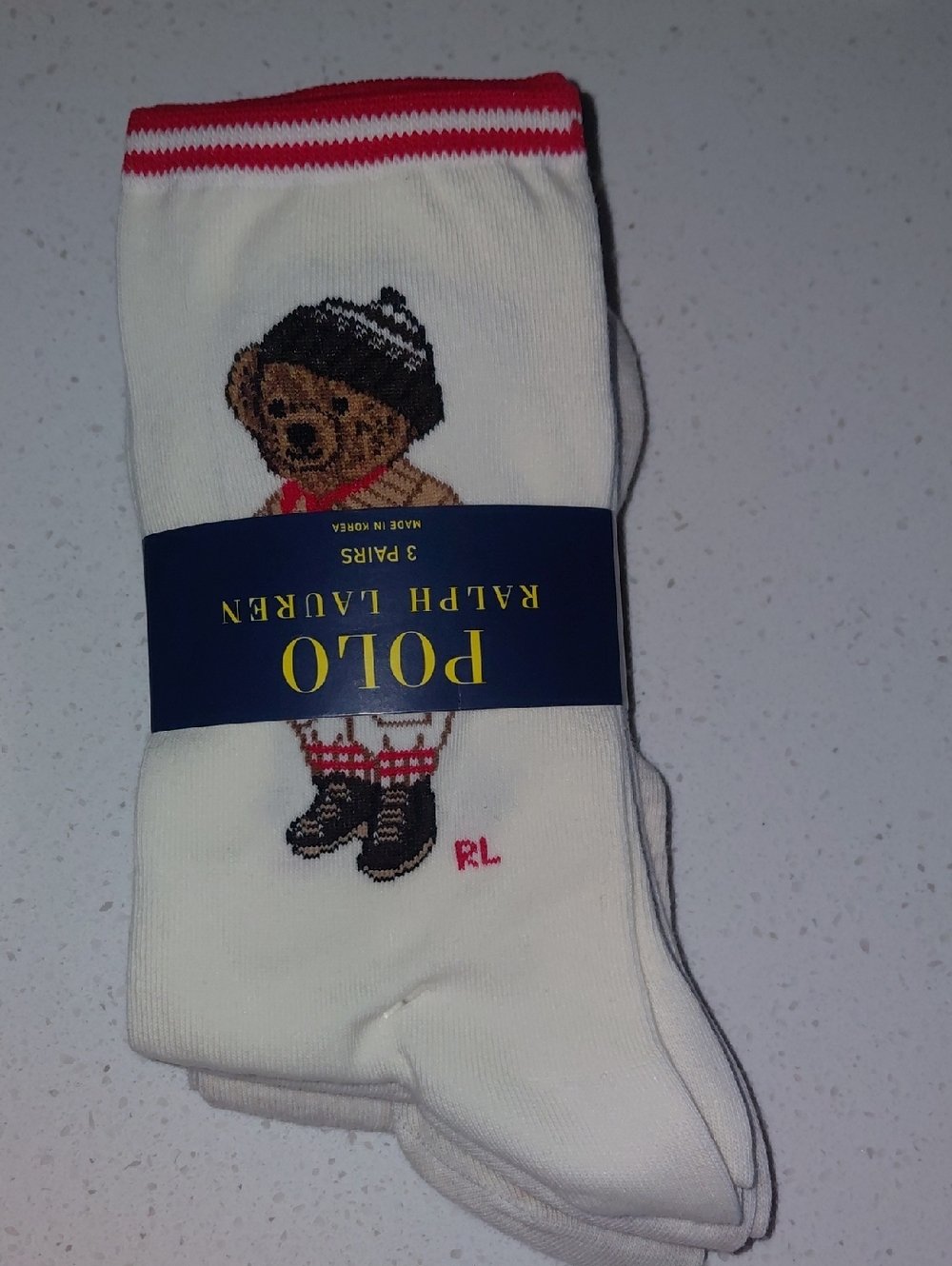 BRAND NEW, Polo by Ralph Lauren White Crew Socks.
